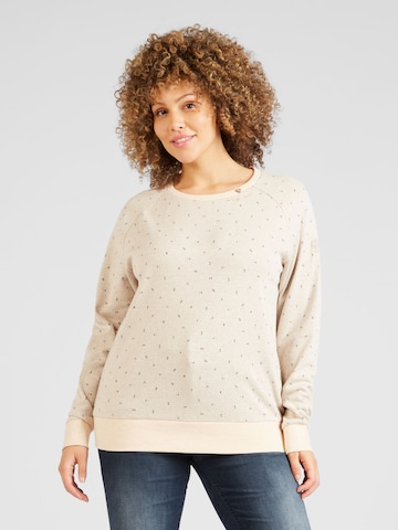 Ragwear Plus Sweatshirt 'JOHANKA' i beige: framsida