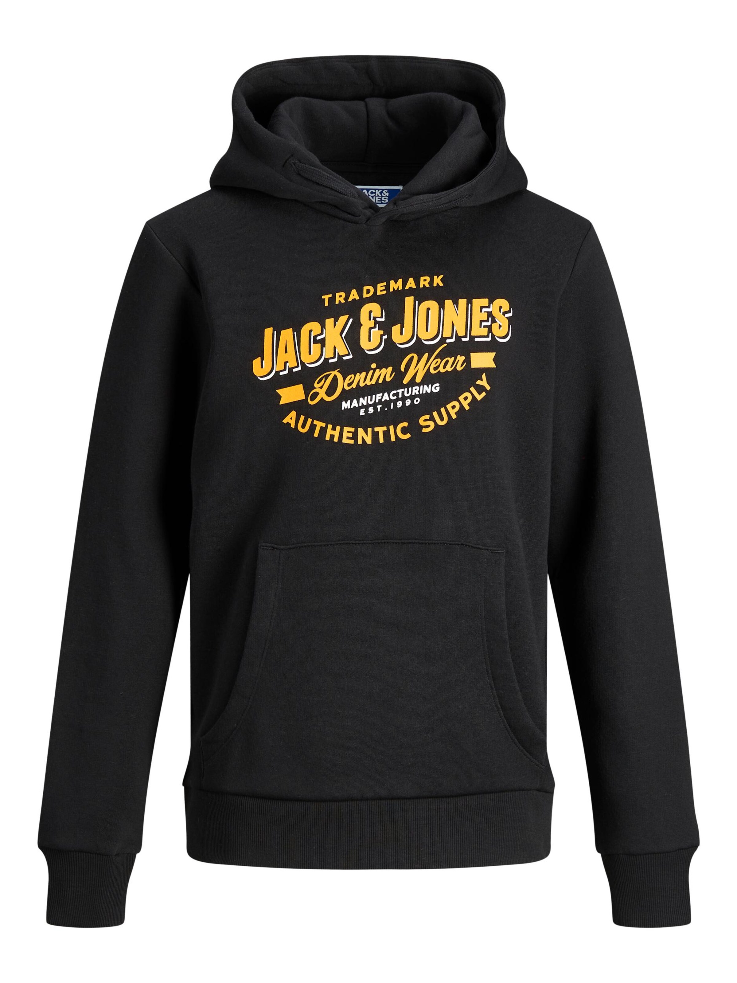Sweat Jack & Jones Junior en noir : devant