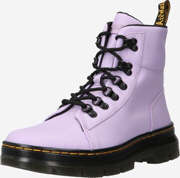 Dr. Martens Lace-Up Ankle Boots 'Combs' in Purple: front