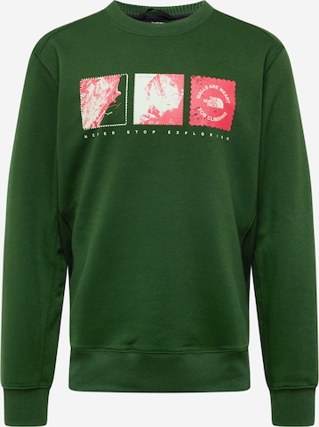 THE NORTH FACE Αθλητική μπλούζα φούτερ σε πράσινο: μπροστά