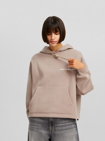 Bershka Sweatshirt in Brown: front