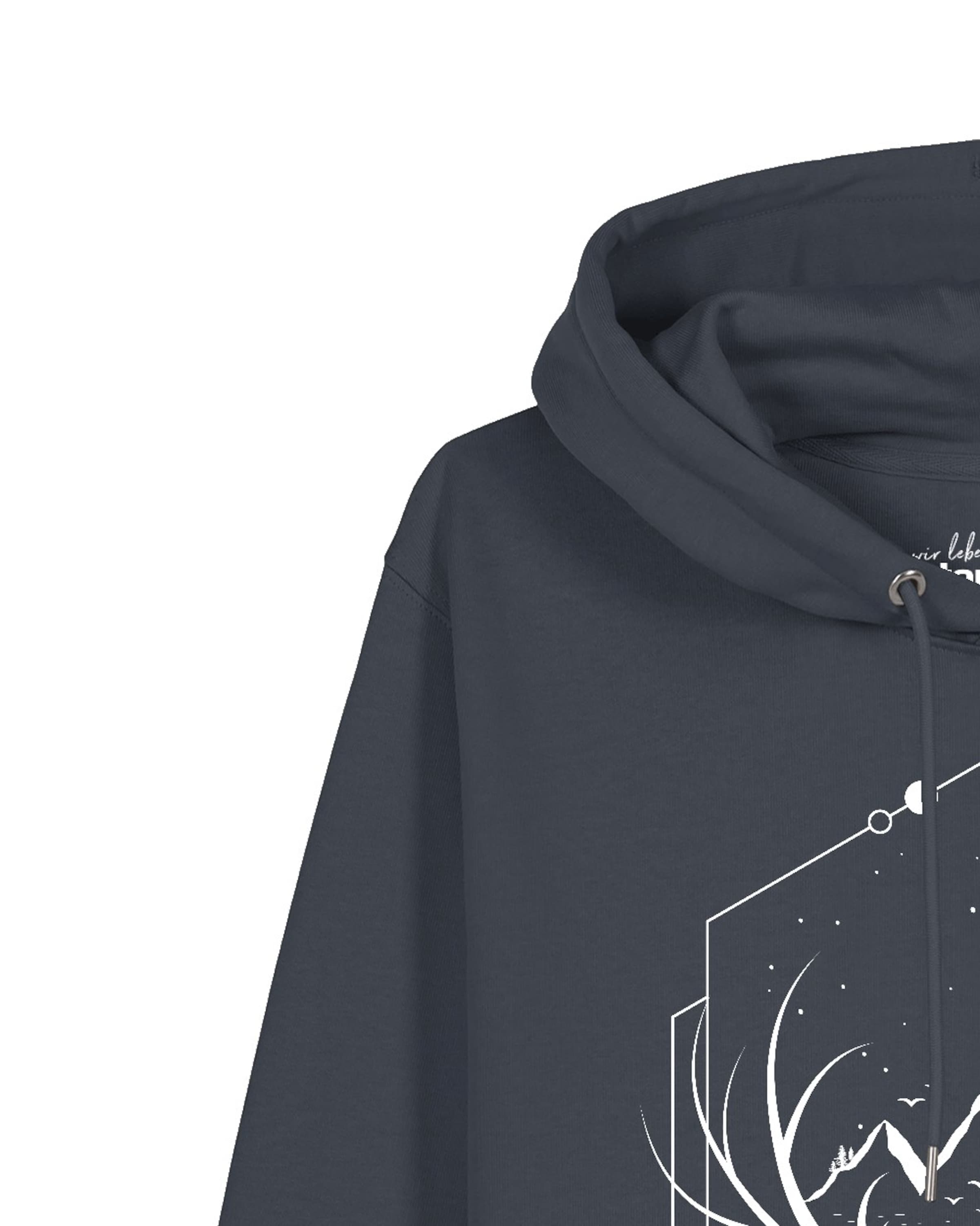 Watapparel Sweatshirt 'Wanderlust At Night' in Grey
