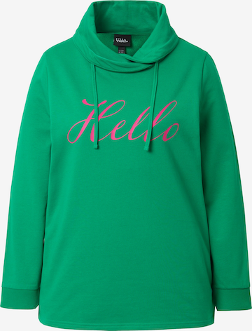 Ulla Popken Sweatshirt in Groen: voorkant