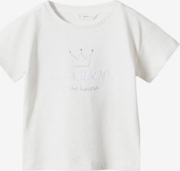 T-Shirt 'QUEEN' MANGO KIDS en beige : devant