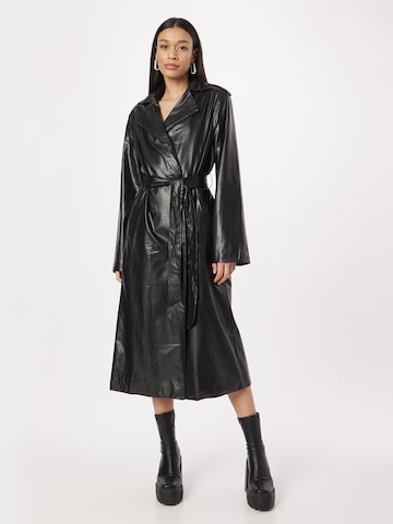 Misspap Between-Seasons Coat in Black: front