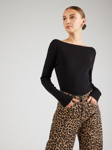 PIECES Shirt 'PCMINNA' in Zwart: voorkant