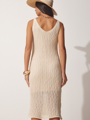 Happiness İstanbul Gebreide jurk in Beige
