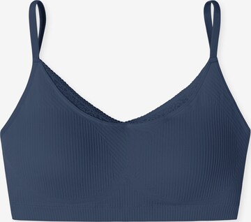 SCHIESSER Bra ' Seamless Rib ' in Blue: front