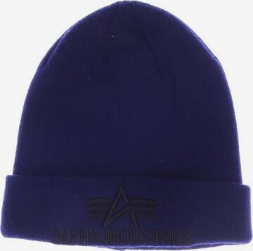 ALPHA INDUSTRIES Hat & Cap in One size in Blue: front