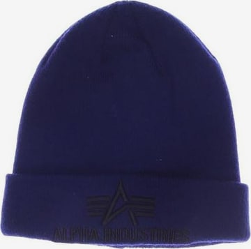 ALPHA INDUSTRIES Hut oder Mütze One Size in Blau: predná strana