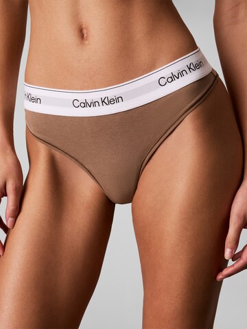 Calvin Klein Underwear String in Brown: front