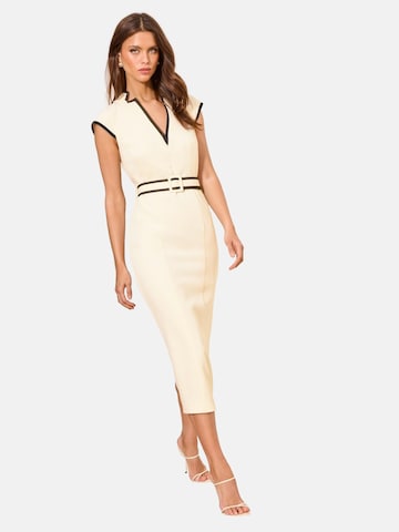 Lipsy Платье-футляр в Бежевый: спереди