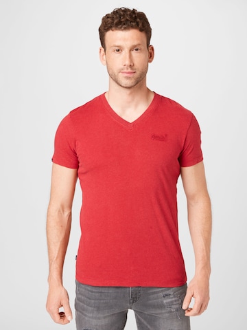 T-Shirt Superdry en rouge : devant