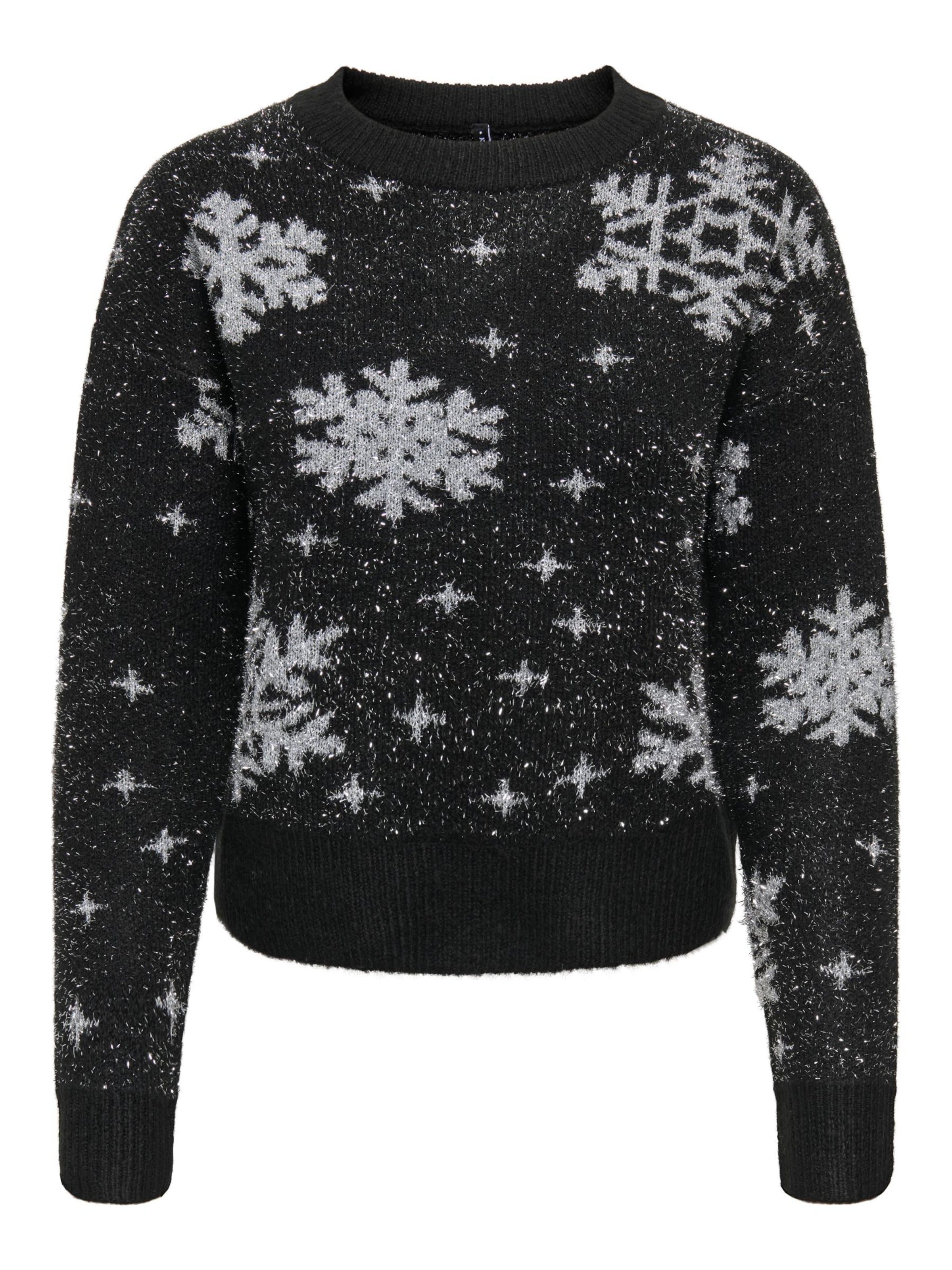 Pullover 'XMAS' di ONLY in nero: frontale