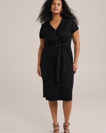 Abito camicia di WE Fashion in nero: frontale