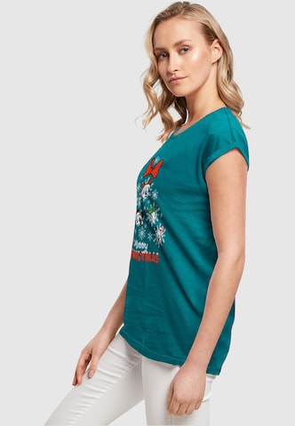 ABSOLUTE CULT Shirt 'Mickey And Friends - Christmas Tree' in Blauw