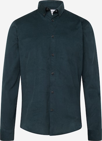 Coupe regular Chemise Lindbergh en vert : devant