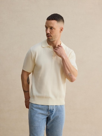 balta DAN FOX APPAREL Marškinėliai 'Mailo': priekis