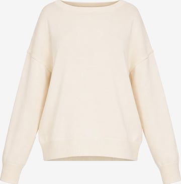 SASSYCLASSY Oversized Sweater in Beige: front