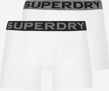 Superdry Boxerky – bílá: přední strana