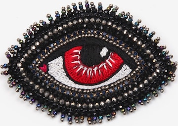 COLLEZIONE ALESSANDRO Brooch 'Eye' in Red: front