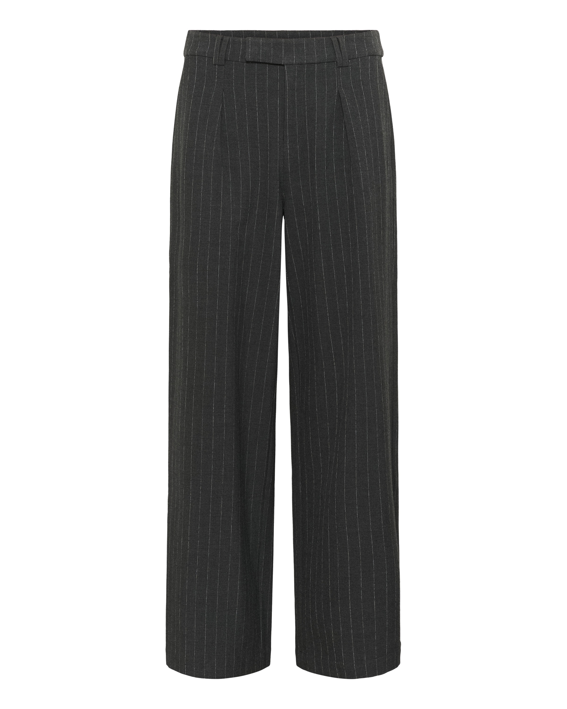 Wide Leg Pantalon à pince 'CRTingle' Cream en gris : devant