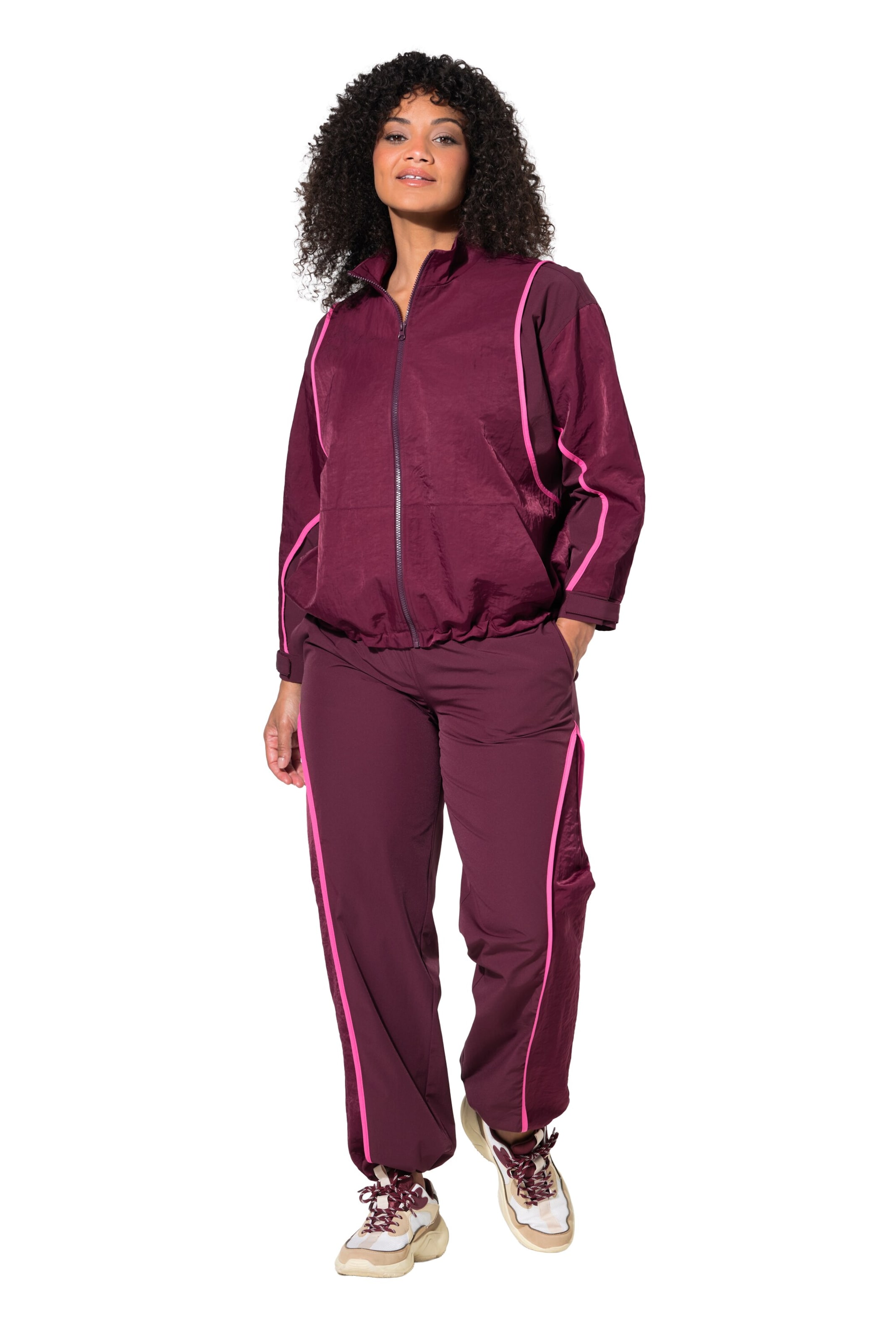 Ulla Popken Loosefit Broek in Lila: voorkant