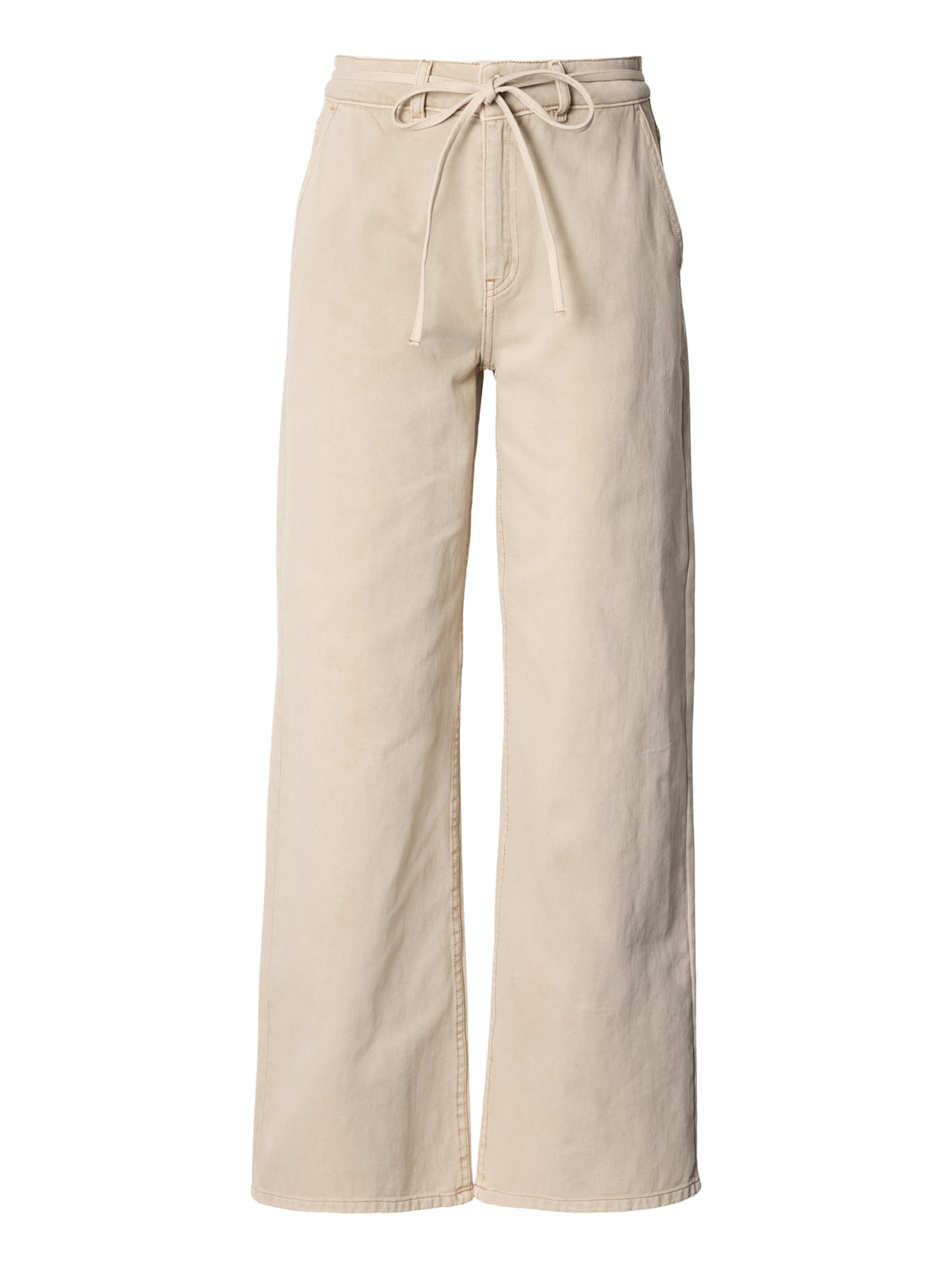 MSCH COPENHAGEN Szeroka nogawka Jeansy 'Lio' w kolorze beżowy: przód