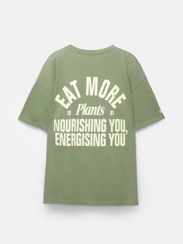 T-shirt Pull&Bear en vert