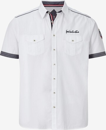 Jan Vanderstorm Comfort fit Overhemd ' Skirnir ' in Wit: voorkant