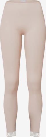 Hanro Regular Leggings ' Woolen Lace ' in Roze: voorkant