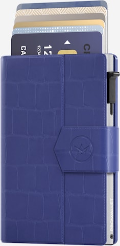 Porte-monnaies 'Pasjeshouder Plus Croco' Prowallet en bleu : devant