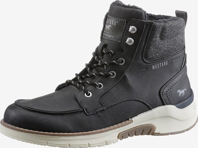 MUSTANG Lace-Up Boots '4161607' in Cream / Dark grey / Black, Item view