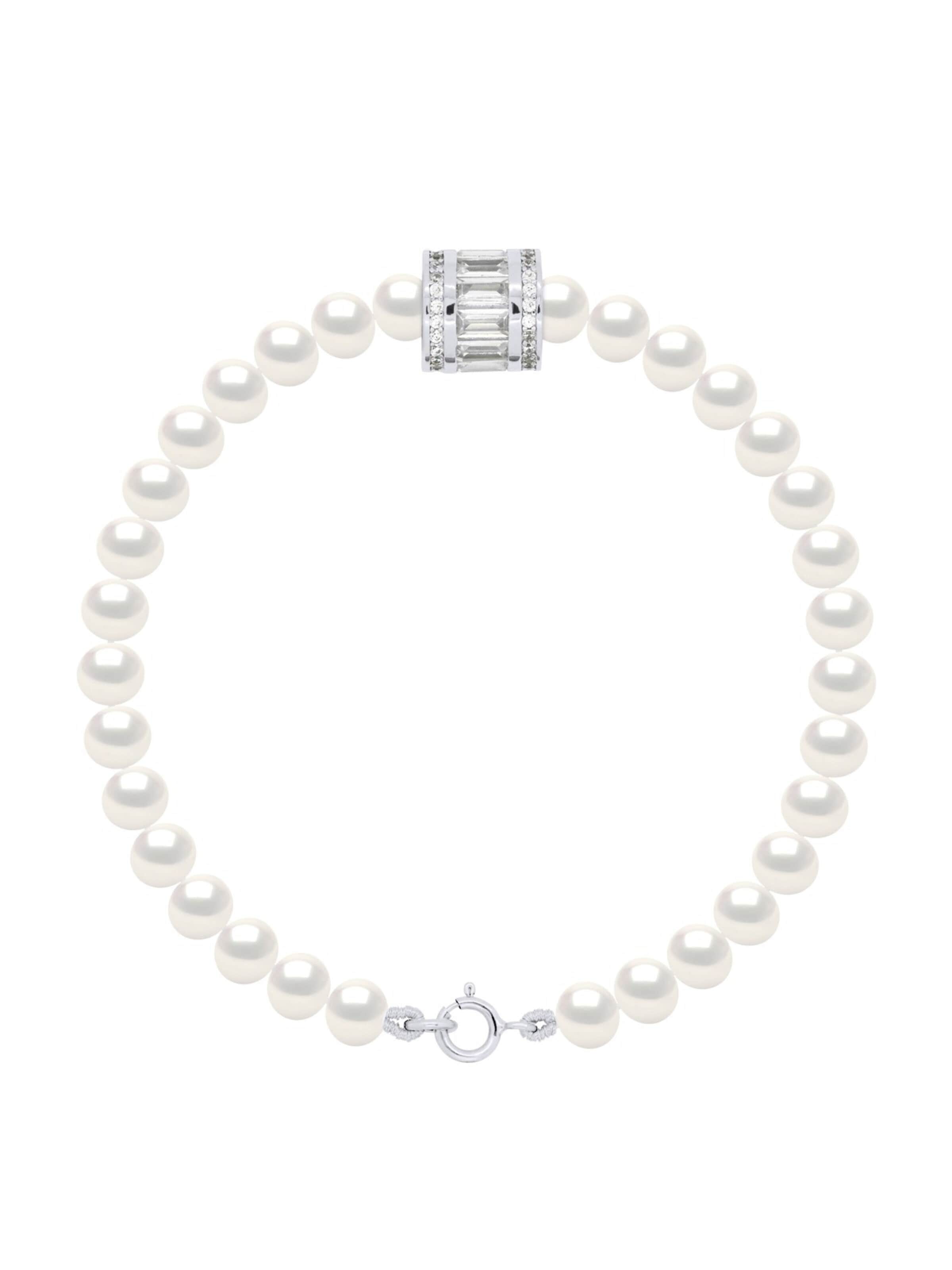 Ateliers Saint Germain - Pulsera 'MANON' en blanco: frente