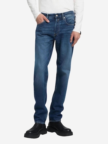 REPLAY Slimfit Jeans 'STRAIGHT MA972 .000.886 0C1' in Blauw: voorkant