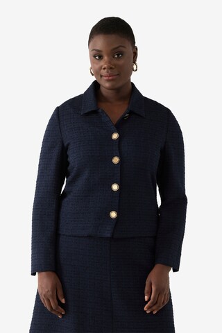 Ulla Popken Between-Season Jacket in Blue: front