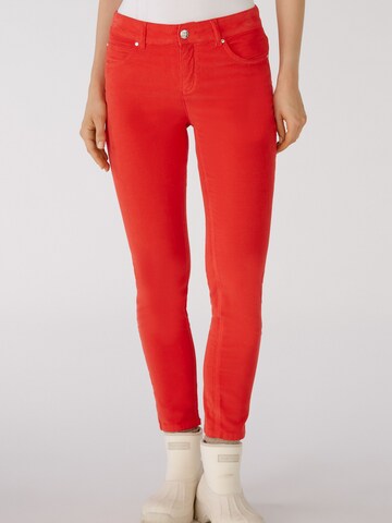 OUI Slimfit Hose 'BAXTOR' in Rot: Vorderseite