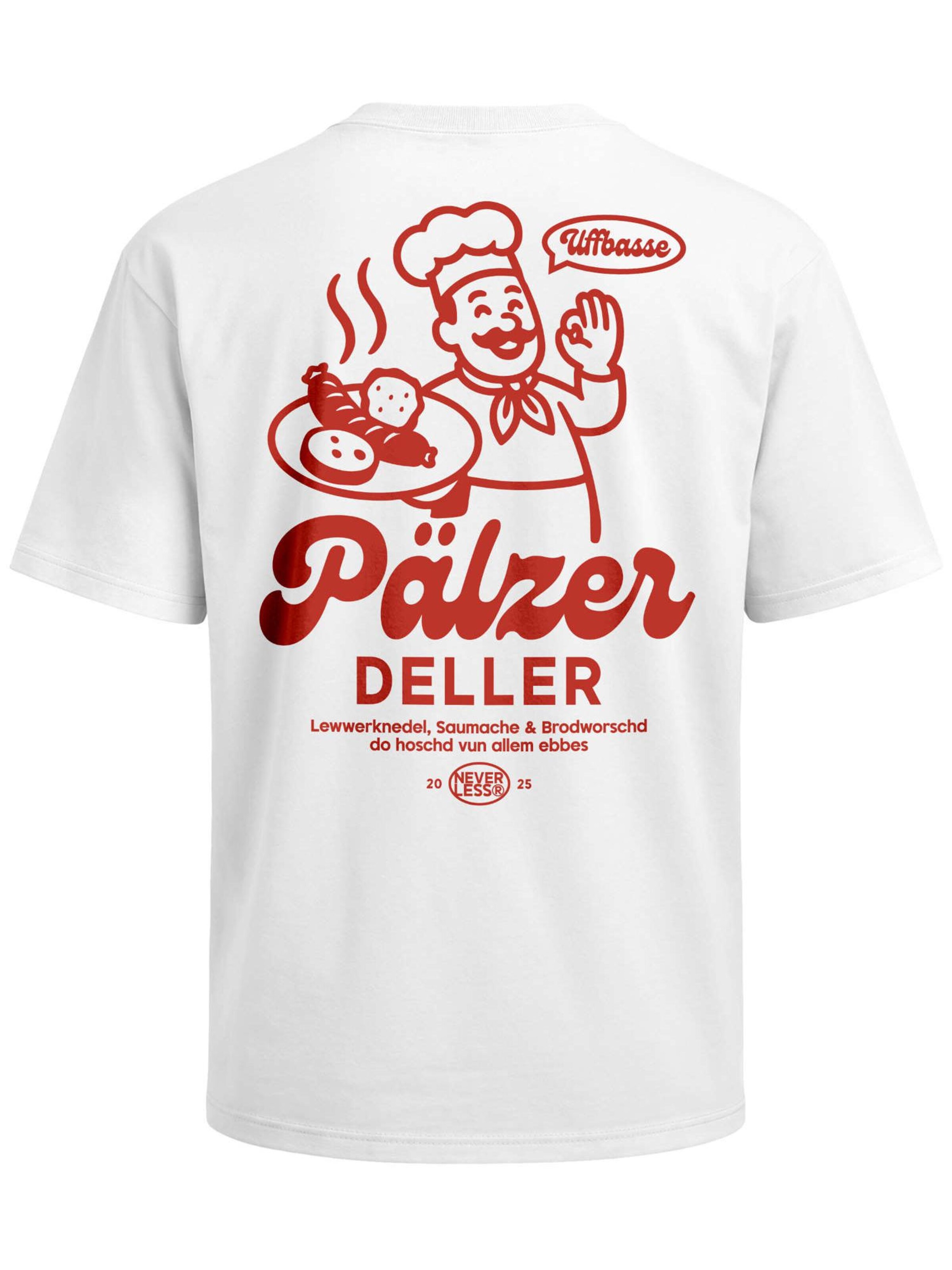 Neverless Shirt 'Pälzer Deller'‌‌‌‌‌‌‌‌ in Weiß: Vorderseite