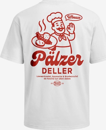 Neverless Shirt 'Pälzer Deller' in Weiß: Vorderseite