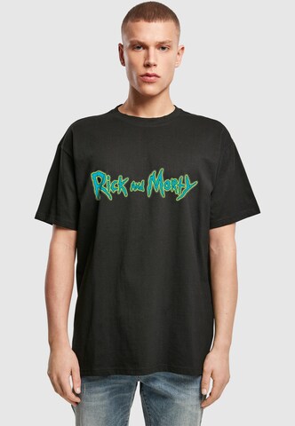 Merchcode Shirt 'Rick and Morty' in Black: front