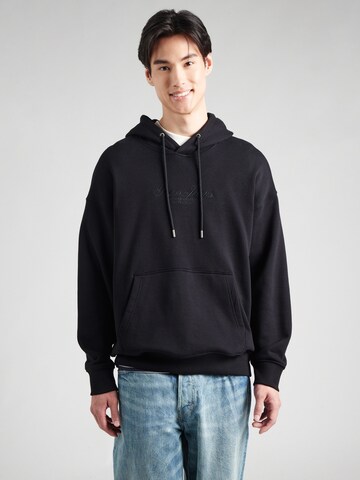GUESS JEANS Collegepaita värissä musta: etupuoli