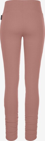 BENCH Skinny Legginsy w kolorze różowy