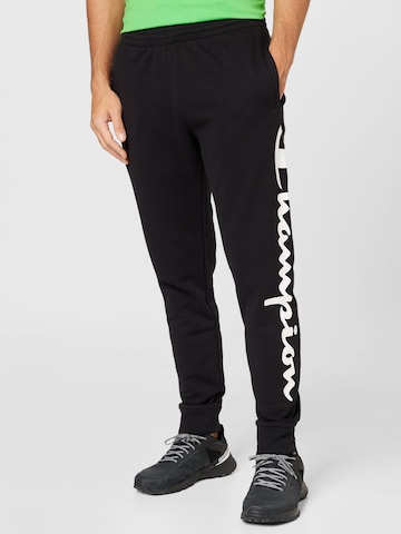 Champion Authentic Athletic Apparel Tapered Pants in Black: front