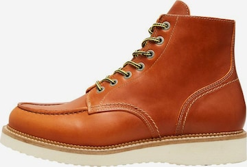 SELECTED HOMME Lace-Up Boots 'Teo' in Brown: front