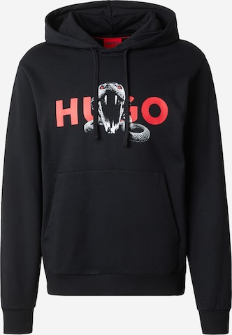 HUGO Collegepaita 'Dueleyo' värissä musta: etupuoli