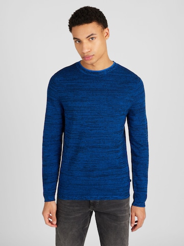 Pull-over QS en bleu : devant