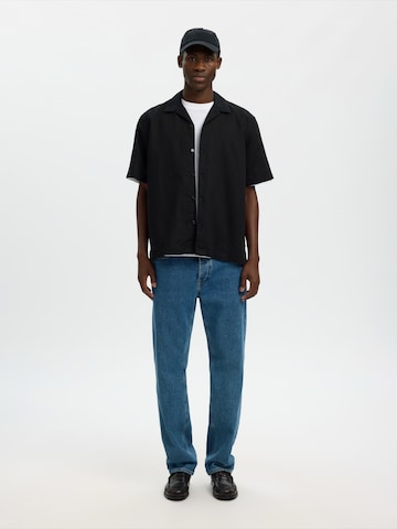 SELECTED Comfort Fit Skjorte 'SLHClay' i sort