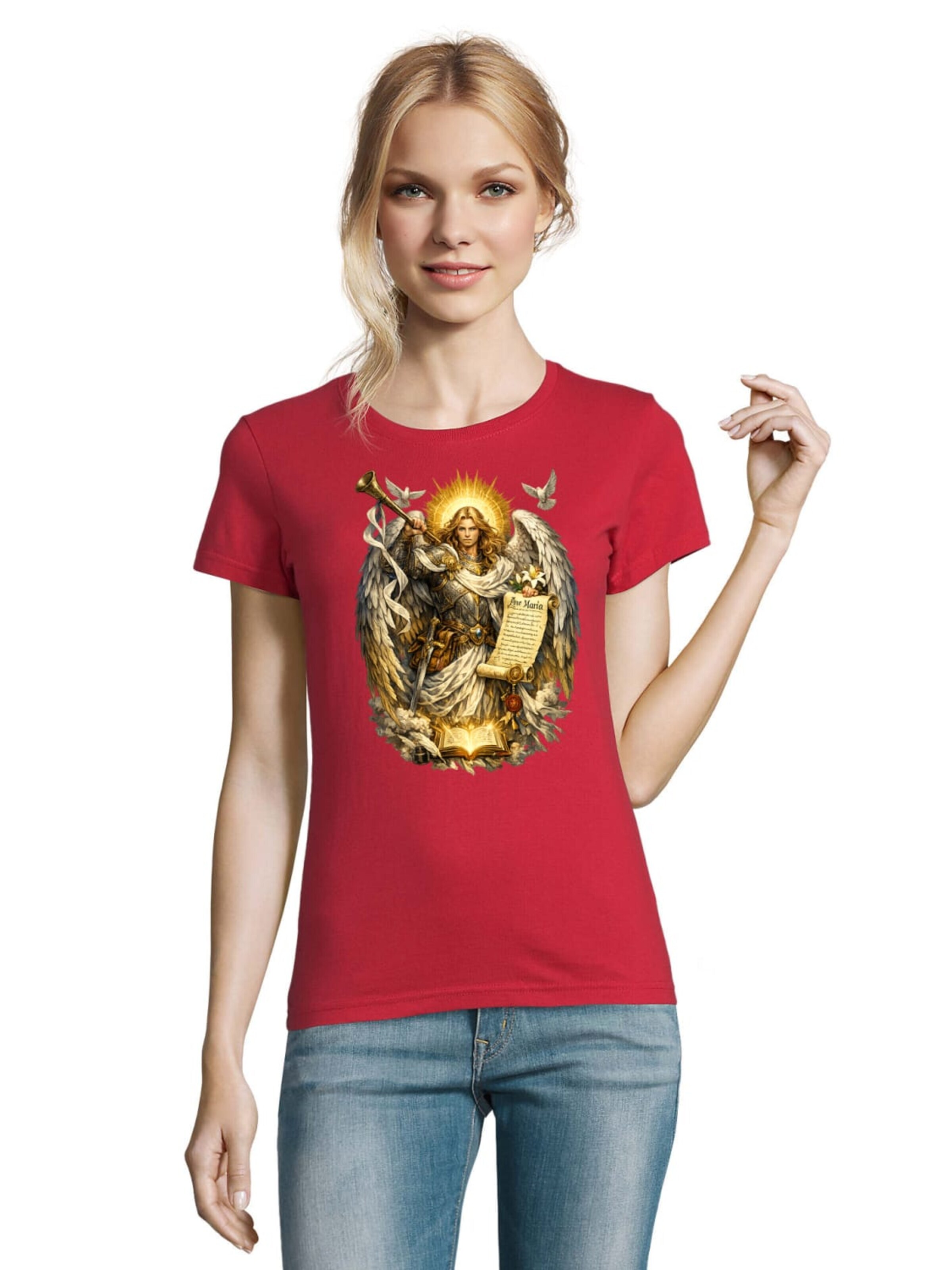 Blondie & Brownie Shirt‌‌‌‌ in Rot: Vorderseite
