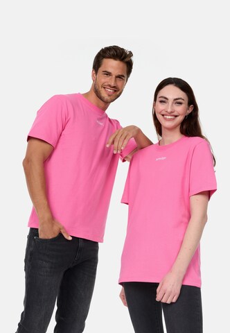 T-Shirt smiler. en rose : devant
