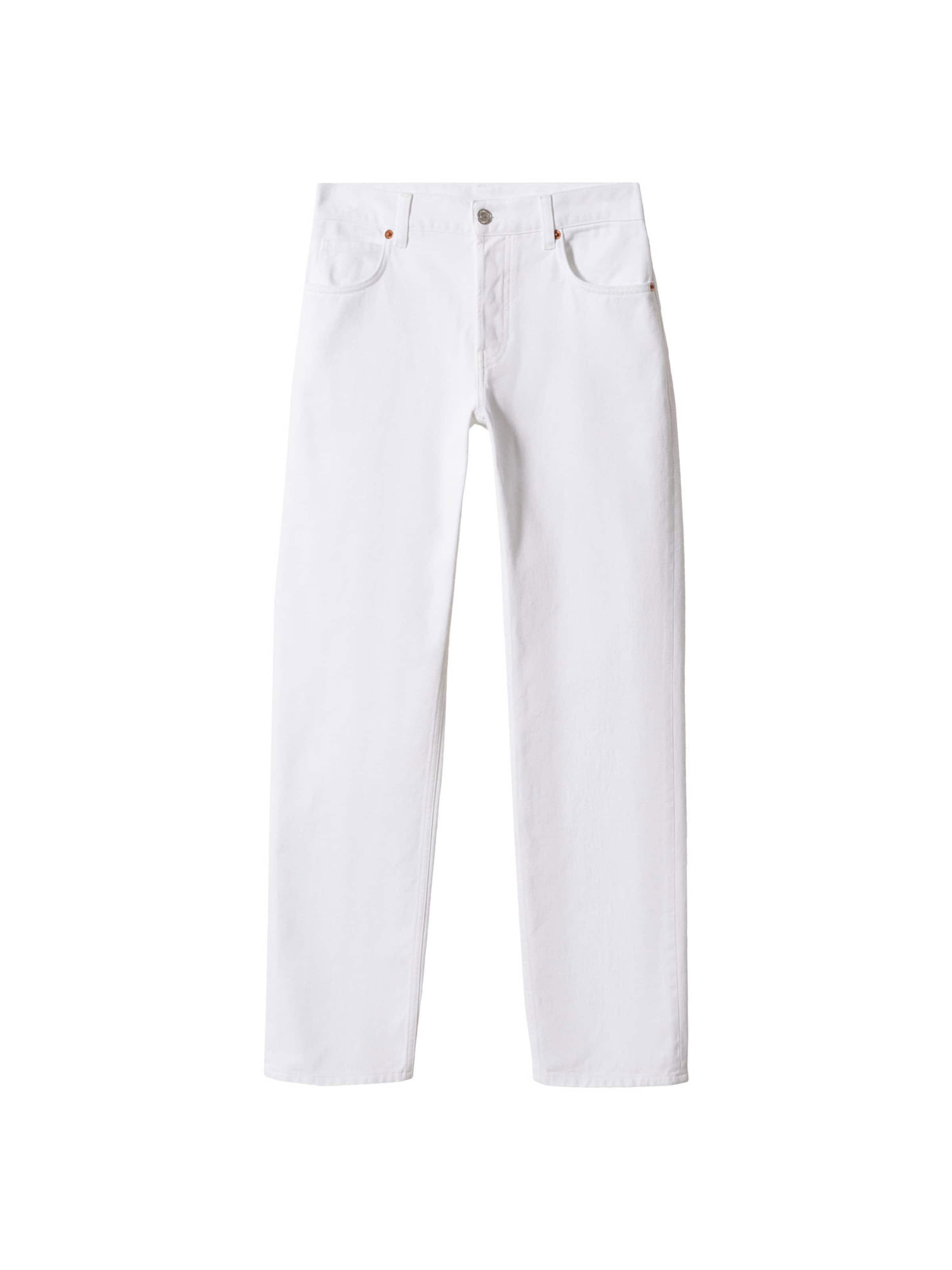 Regular Jean 'Eliana' MANGO en blanc : devant